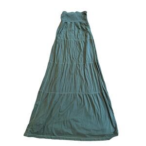 Womens Abercrombie & Fitch Vintage Y2K Green Cotton Babydoll Maxi Dress M
